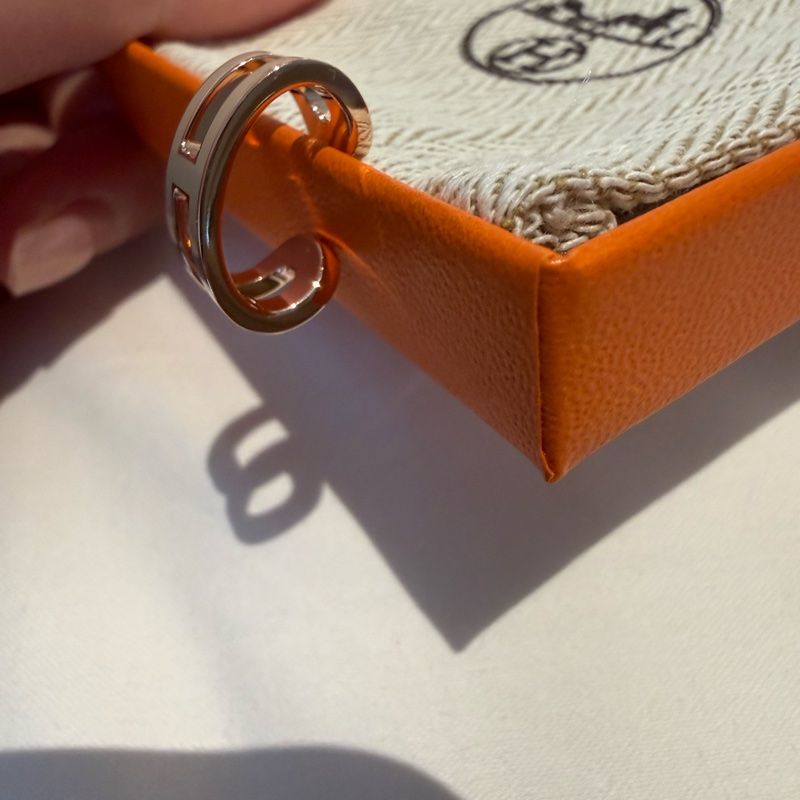 💖Hermes Mini pop h 耳骨夾 耳夾 奶茶玫瑰金💖 全新-4