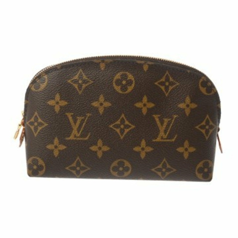 路易威登 (LOUIS VUITTON) Monogram Pochette Cosmetic Brown M47515 女士帆布化妝包 A 級二手 Ginzo