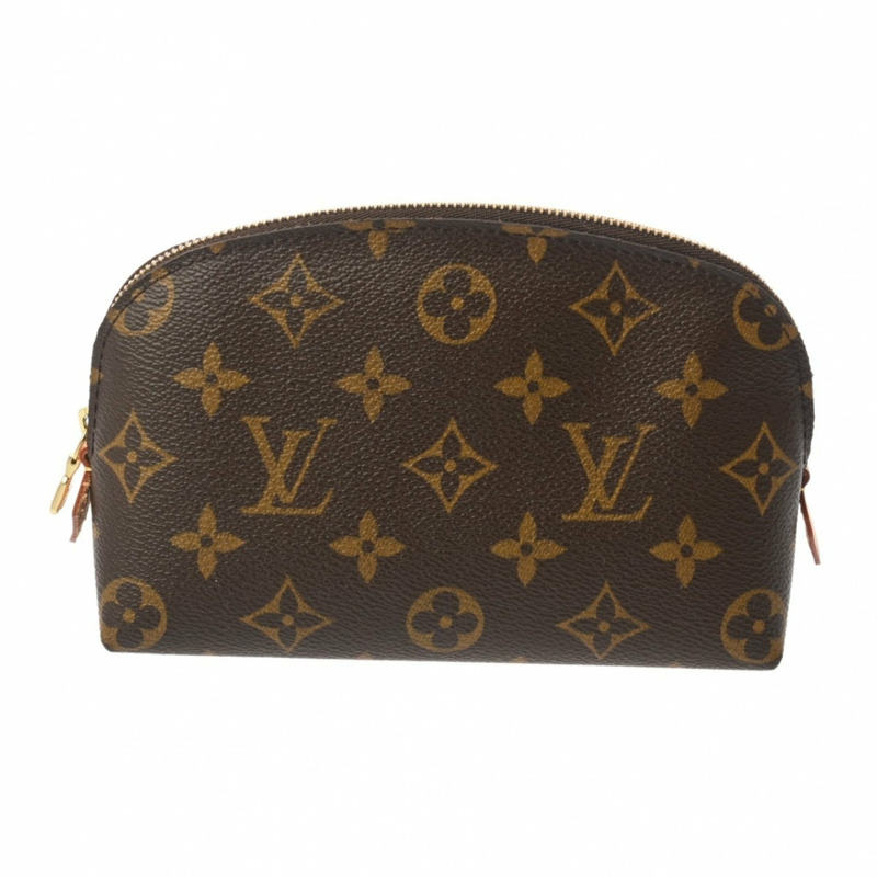 路易威登 (LOUIS VUITTON) Monogram Pochette Cosmetic Brown M47515 女士帆布化妝包 A 級二手 Ginzo-1
