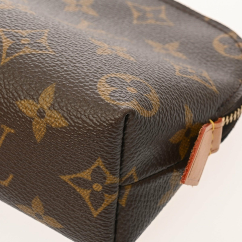 路易威登 (LOUIS VUITTON) Monogram Pochette Cosmetic Brown M47515 女士帆布化妝包 A 級二手 Ginzo-5