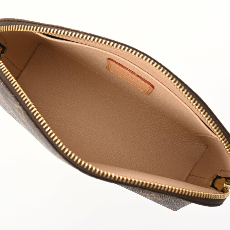 路易威登 (LOUIS VUITTON) Monogram Pochette Cosmetic Brown M47515 女士帆布化妝包 A 級二手 Ginzo-9