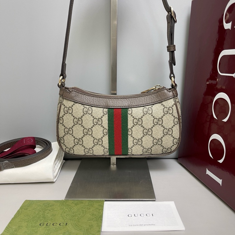 🌷成色超好！Gucci 古馳 Ophidia 老花迷你單肩包-1