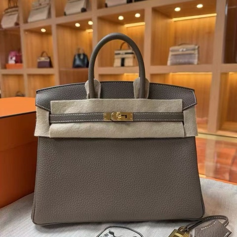 Hermes Birkin 25  CC18 大象灰金扣  内逢 Togo G刻 全新原單帶盒