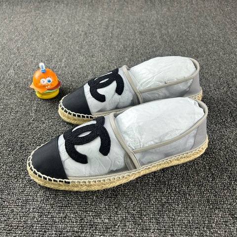 99新 Chanel香奈兒編織漁夫鞋網紗尺碼38