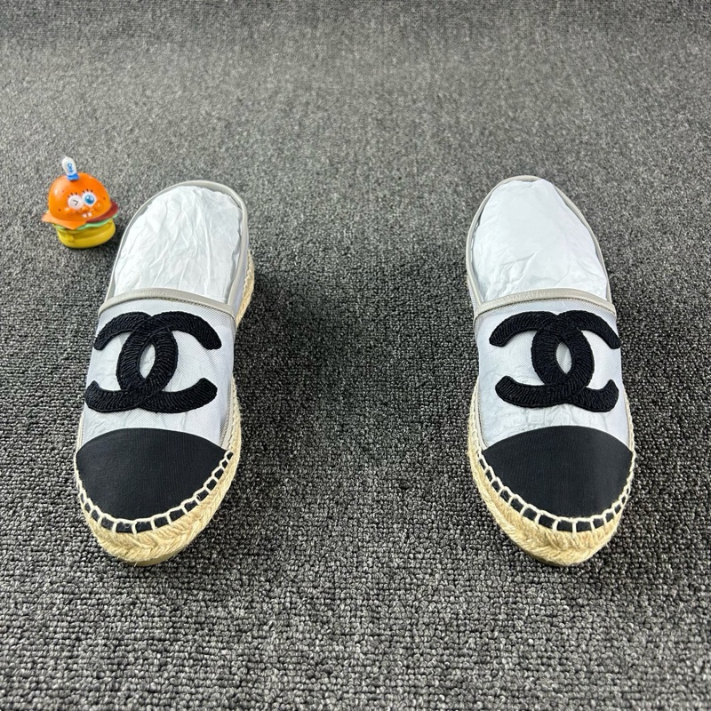 99新 Chanel香奈兒編織漁夫鞋網紗尺碼38-10