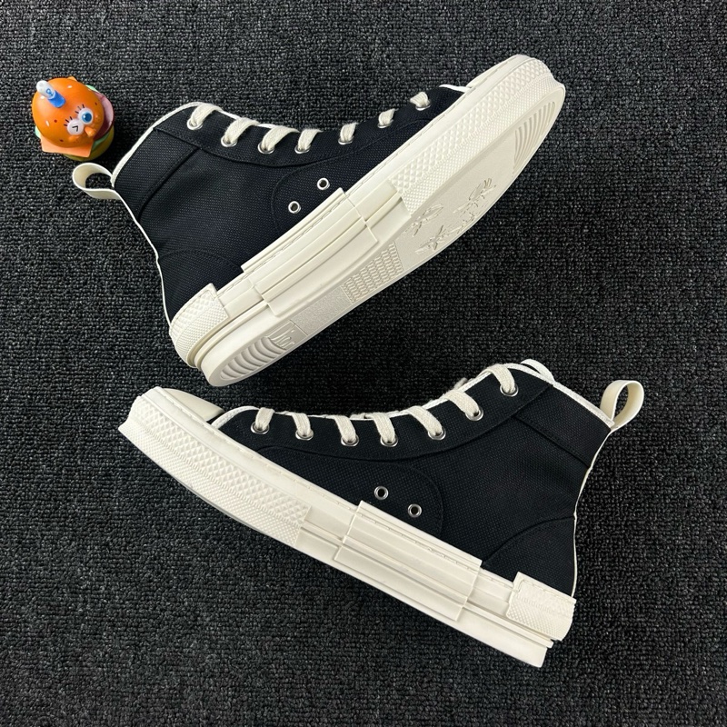 99新 Dior迪奧男鞋黑色高幫帆布鞋 尺碼40-2