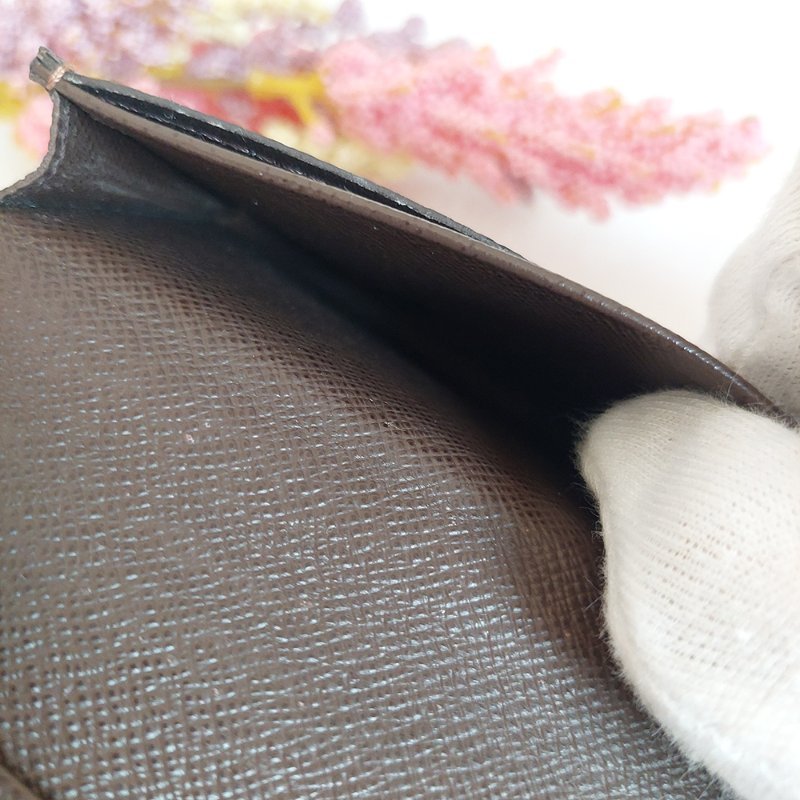 LV🌈現品實拍🌈 N62920咖棋盤格名片／信用卡夾包~二手品-54