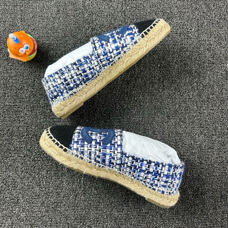 Chanel香奈兒藍色編織漁夫鞋 尺碼36-9