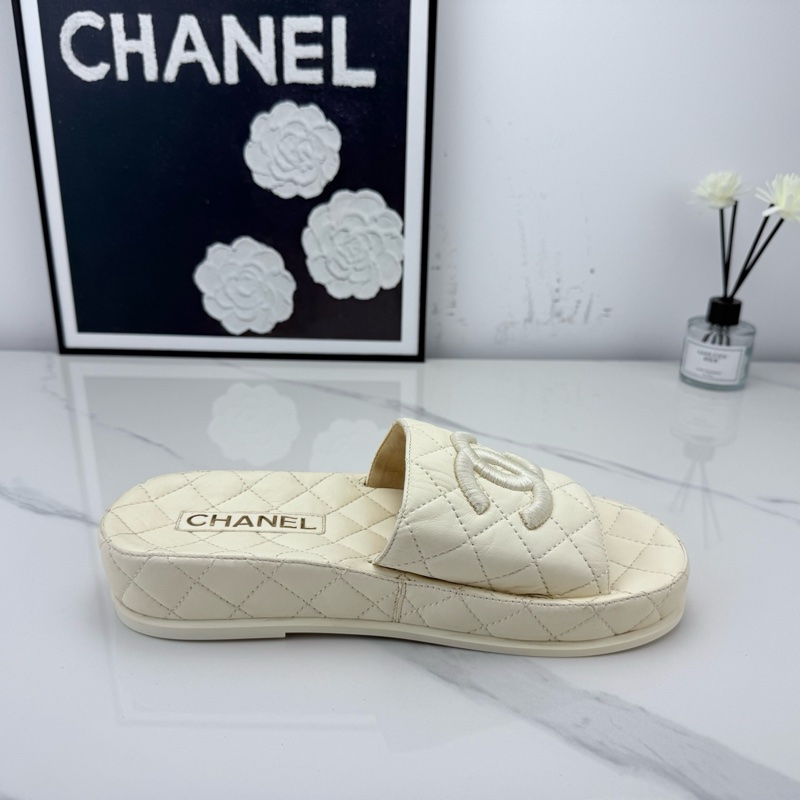 99新 Chanel香奈兒白色羊皮拖鞋 37碼-11