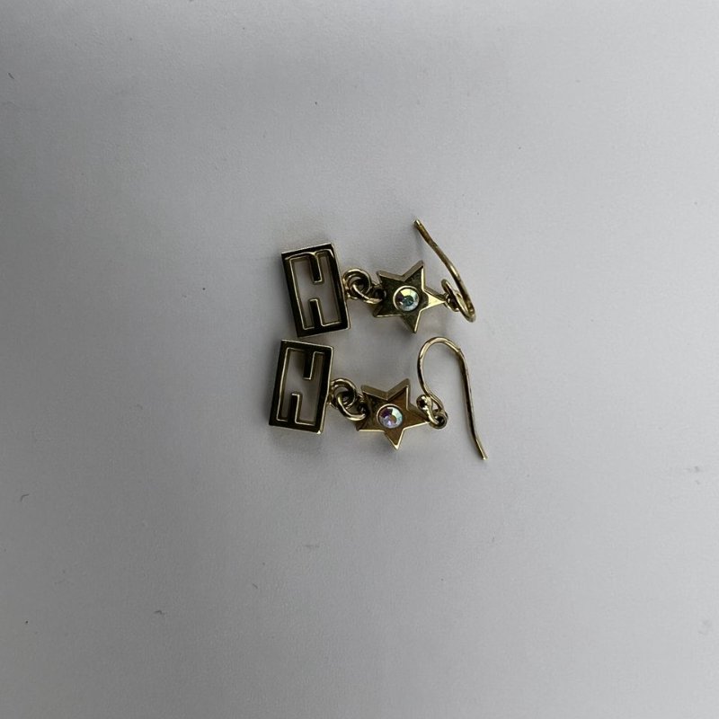 Fendi FF Logo 星星彩鑽耳墜-0