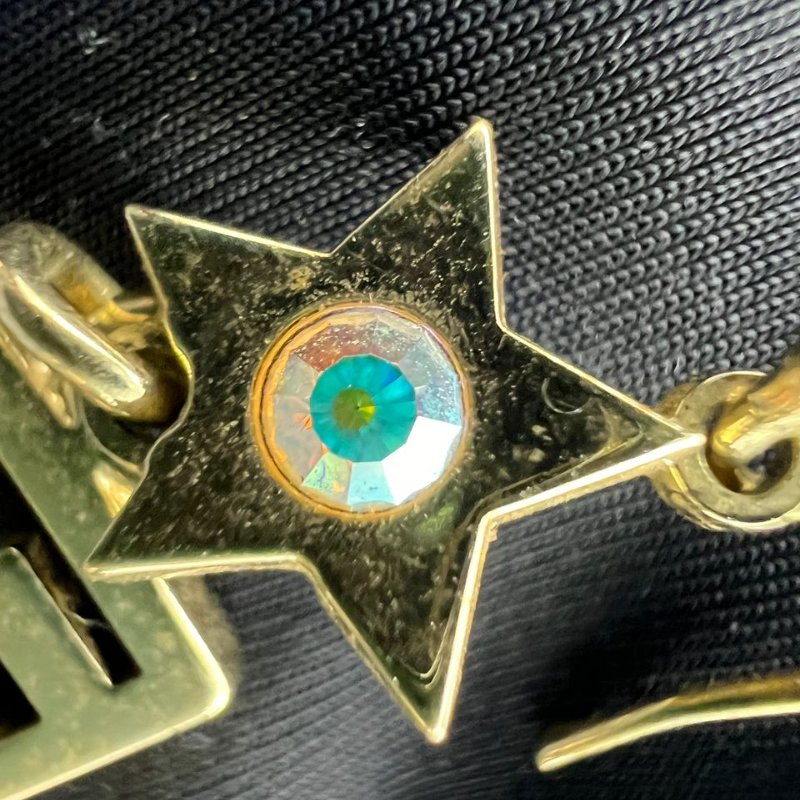 Fendi FF Logo 星星彩鑽耳墜-2