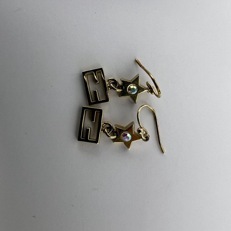 Fendi FF Logo 星星彩鑽耳墜-7