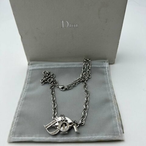 Dior 鑲鑽字母 CD 圓環項鍊