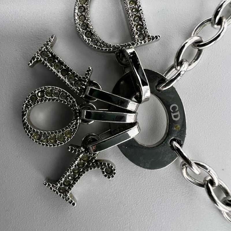 Dior 鑲鑽字母 CD 圓環項鍊-1