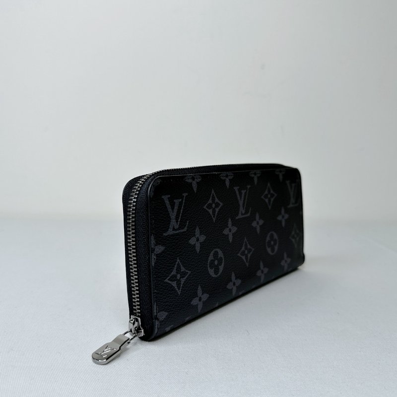 LV 全新Zippy黑灰老花拉鍊長夾-3