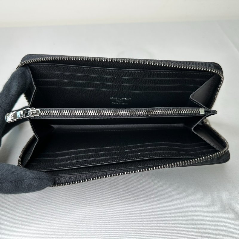 LV 全新Zippy黑灰老花拉鍊長夾-6