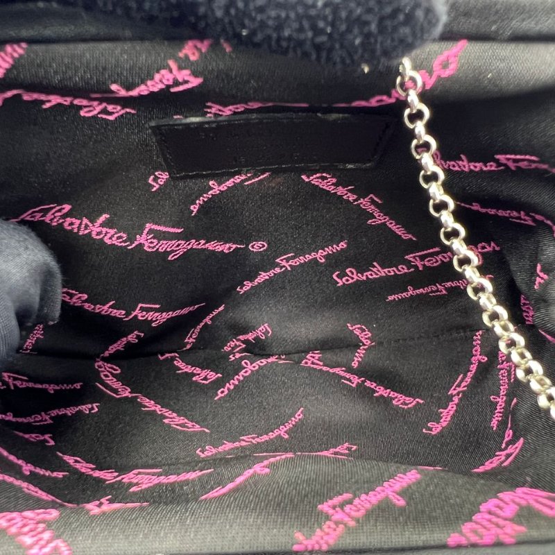 Salvatore Ferragamo Vara 蝴蝶結口金鍊條包-12