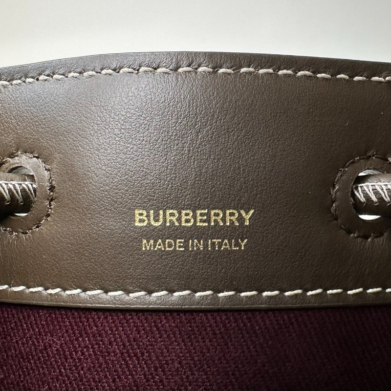 BURBERRY 英倫格紋迷你水桶包-9