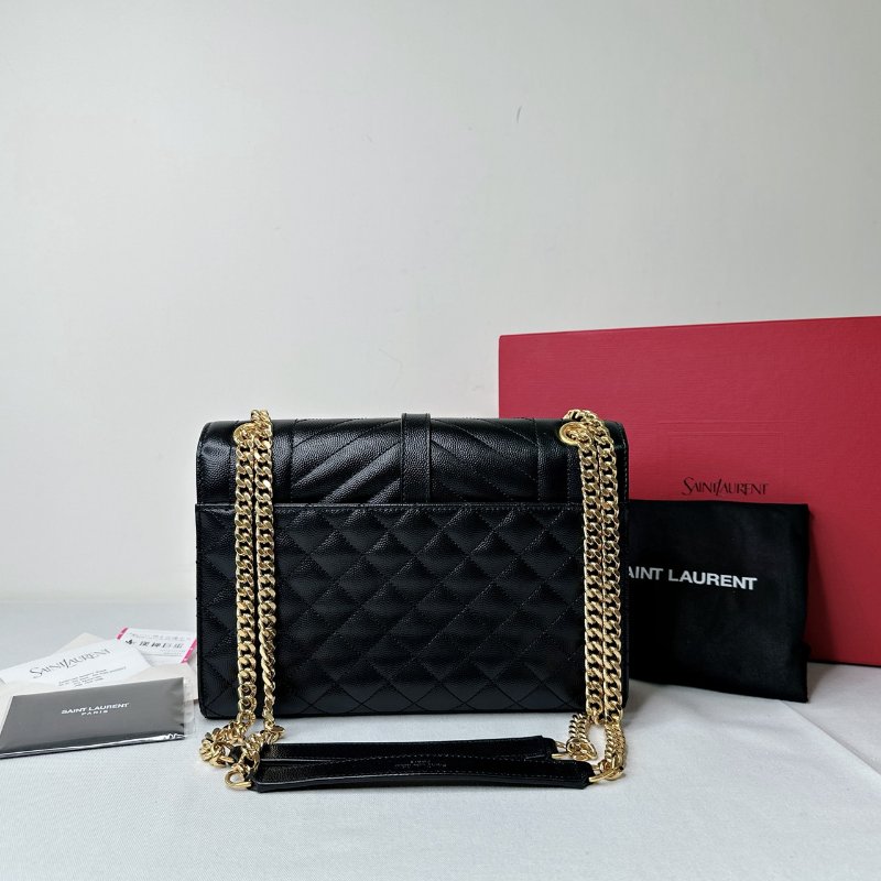 YSL Envelope中款黑金魚子醬信封包-1