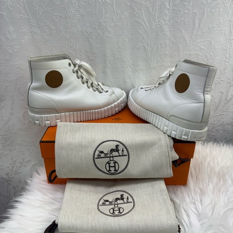 Hermes Climb Leather Trainers EU 35.5