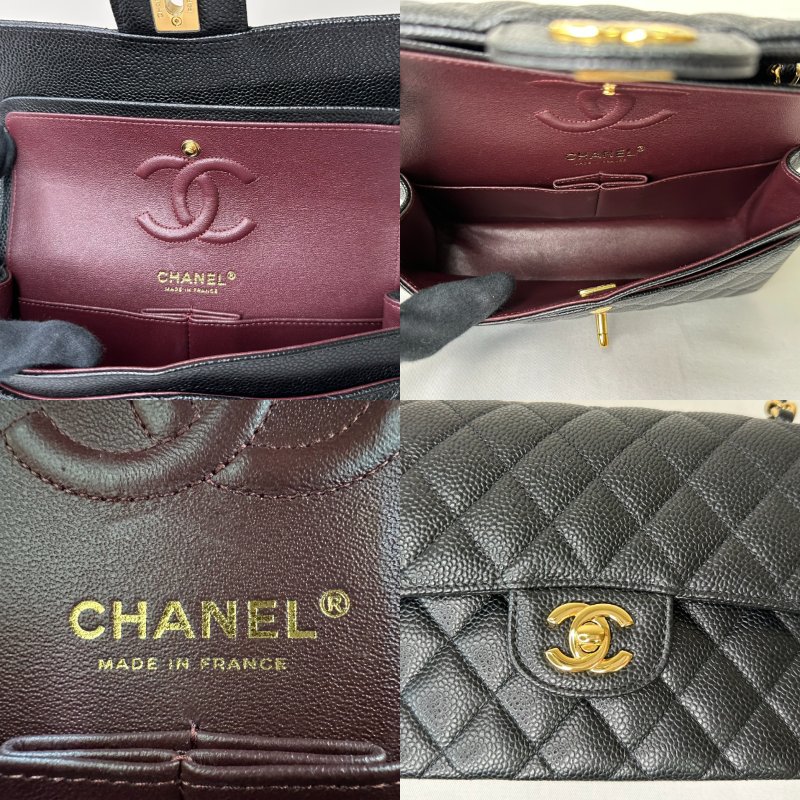CHANEL 黑金荔枝牛Coco 23-7