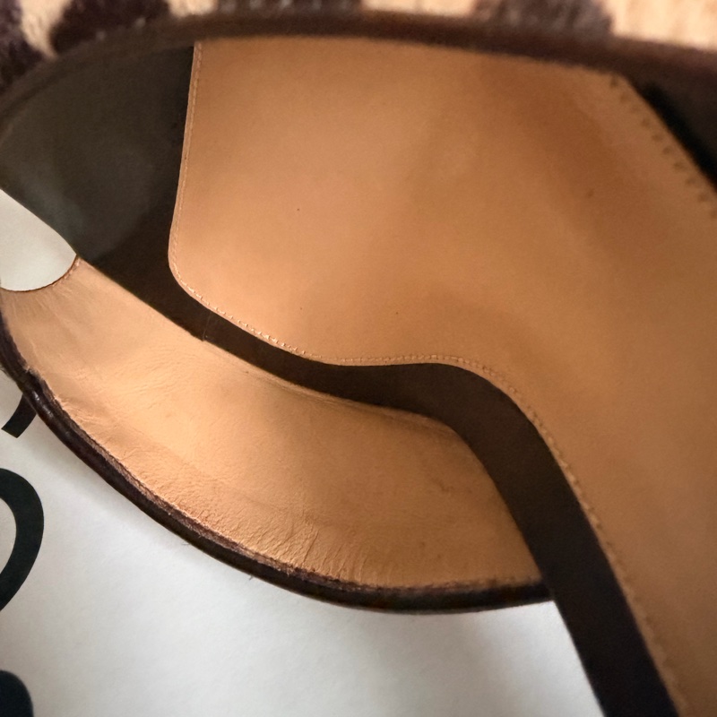 🍒 【LV 路易威登】經典 Damier Sauvage 棋盤格馬毛 方頭涼鞋 size:38.5/2F260328-1-13