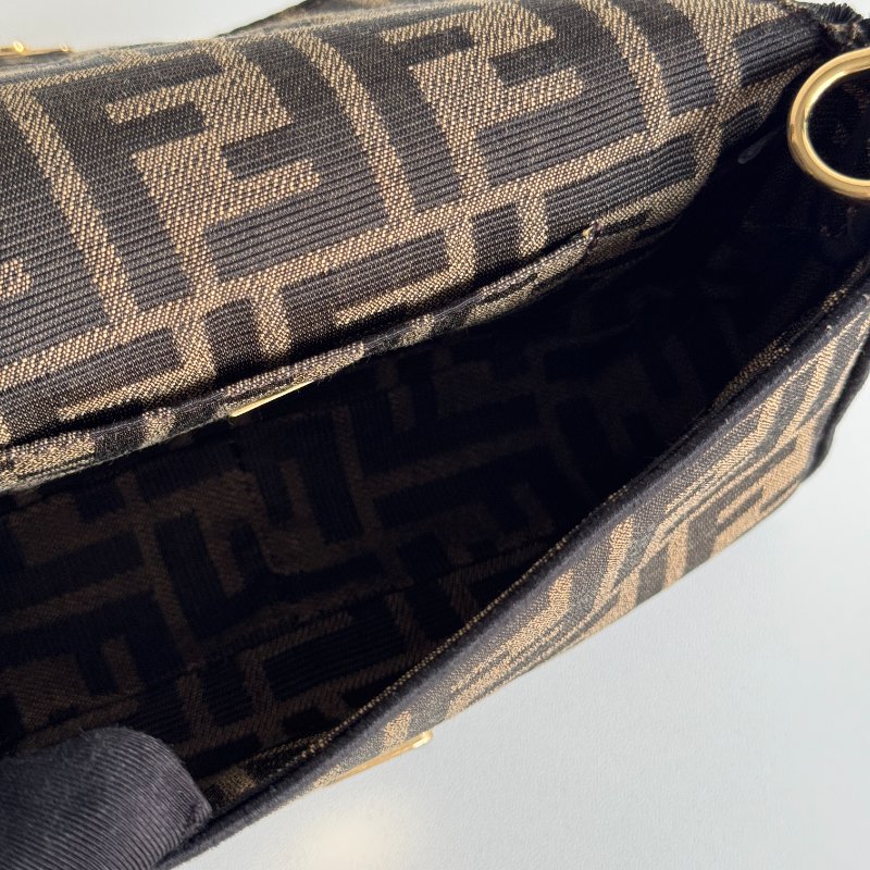 閒置新🤎 Fendi 芬迪 Baguette Mini 老花迷你法棍包🥖-12