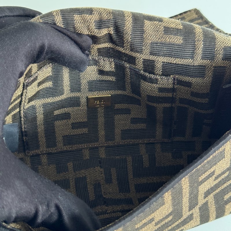 閒置新🤎 Fendi 芬迪 Baguette Mini 老花迷你法棍包🥖-13