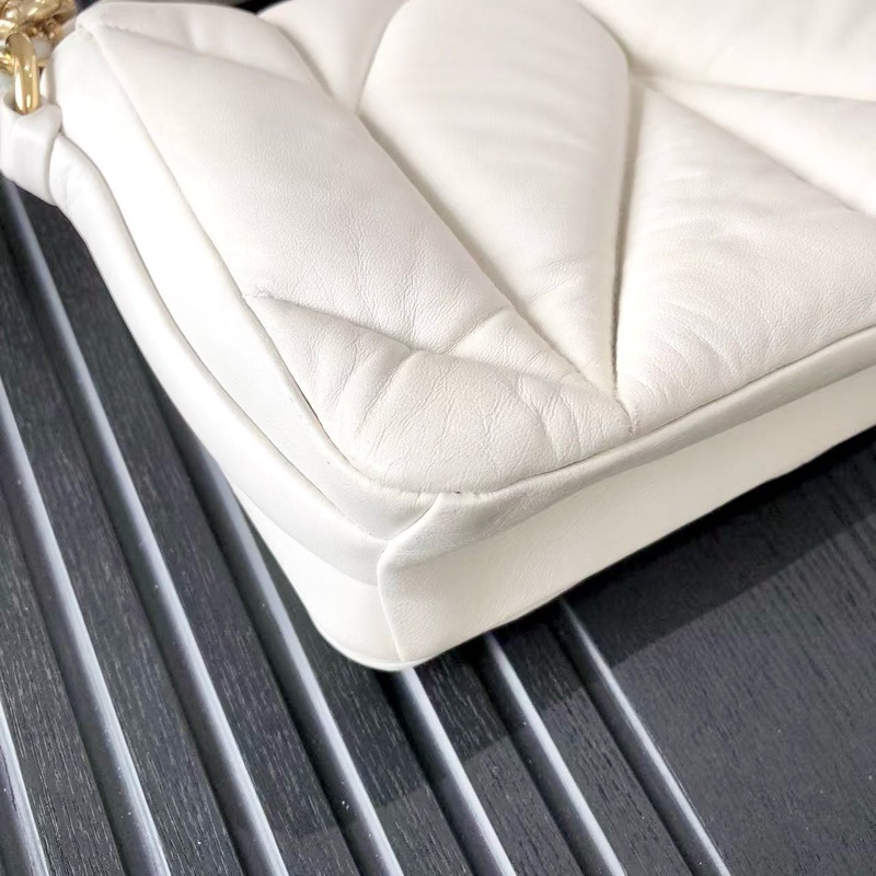 Miu Miu繆繆白色雲朵包 粗鏈條雙肩帶 尺寸26cm 可調節肩帶-7