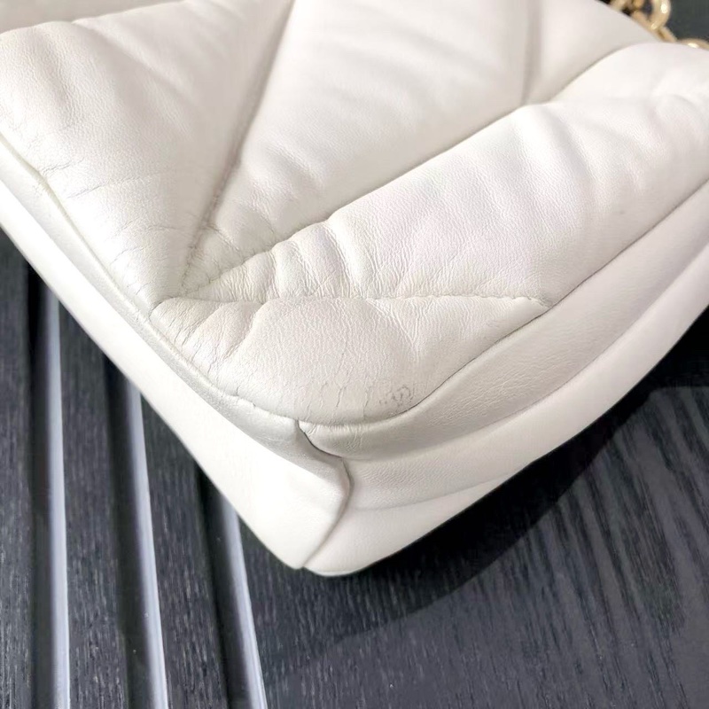 Miu Miu繆繆白色雲朵包 粗鏈條雙肩帶 尺寸26cm 可調節肩帶-8