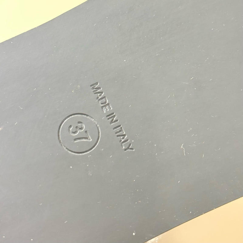 CHANEL/香奈兒 純銀雙C爆裂紋涼鞋 37碼 無附件-6