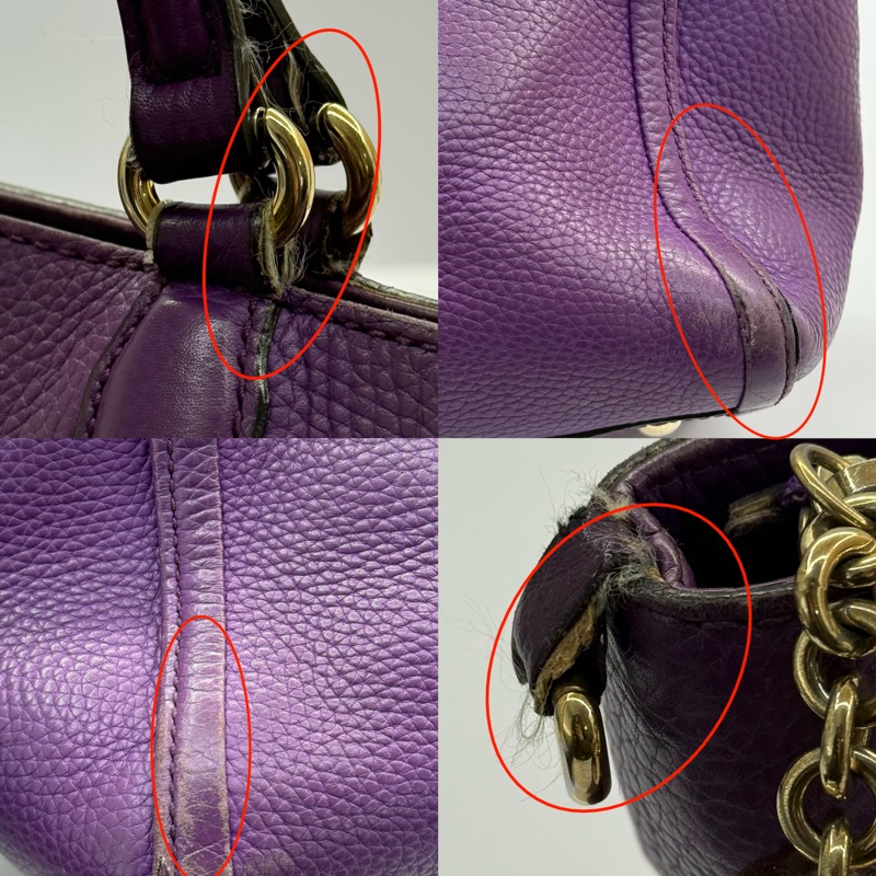 GUCCI 古馳 紫色牛皮手提斜背2way包 369176-8