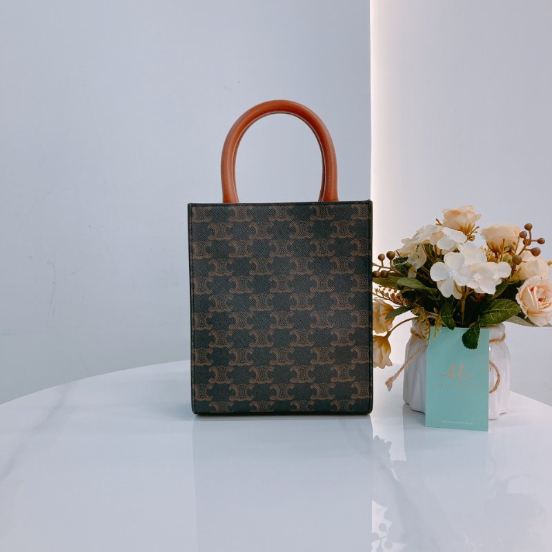 MS0609 Celine 思琳經典花紋兩用包包Vertical Cabas Tote Mini Canvas Triomphe-2