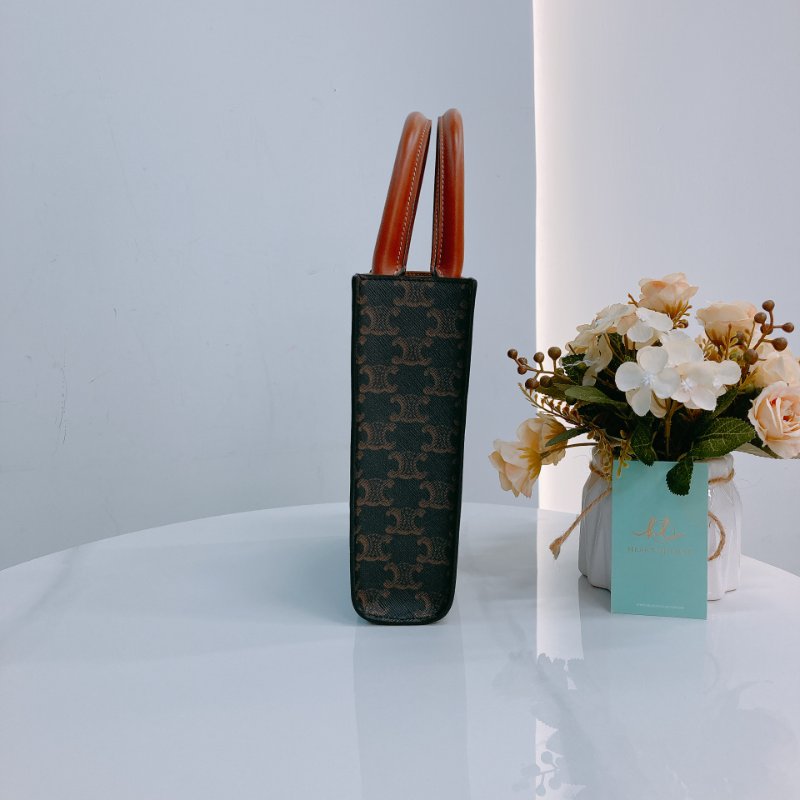 MS0609 Celine 思琳經典花紋兩用包包Vertical Cabas Tote Mini Canvas Triomphe-3