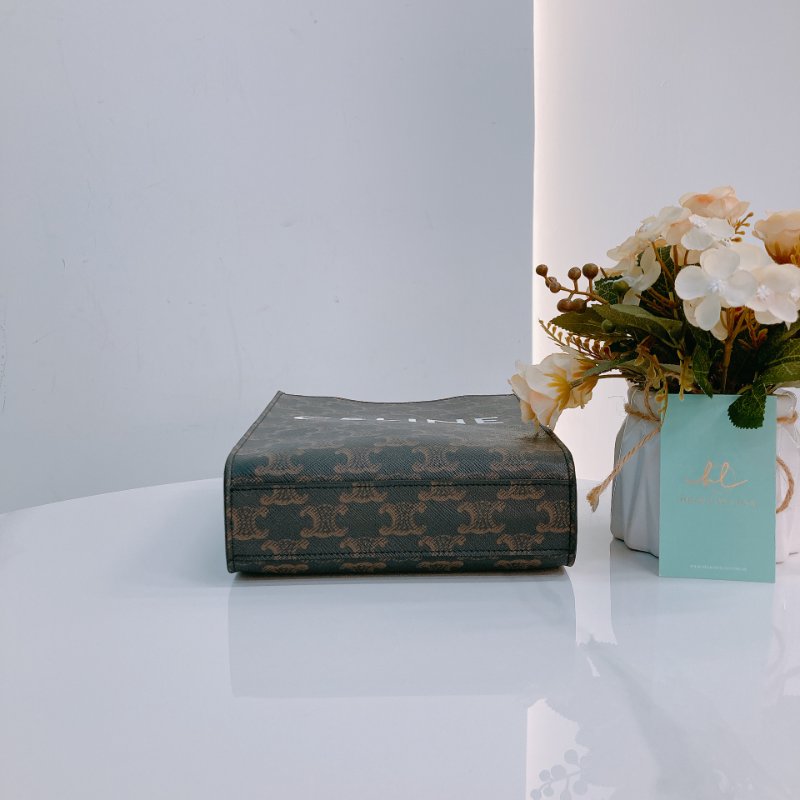 MS0609 Celine 思琳經典花紋兩用包包Vertical Cabas Tote Mini Canvas Triomphe-15