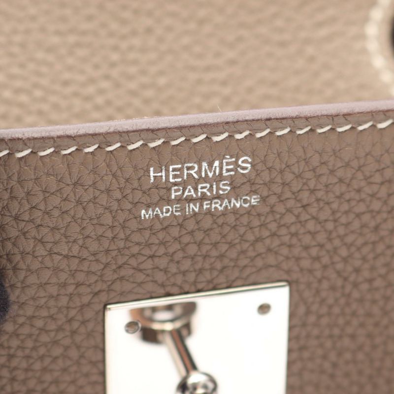 愛馬仕 Birkin 30 手提包,Togo 皮革,灰褐色,二手,女士,帶五金配件-3