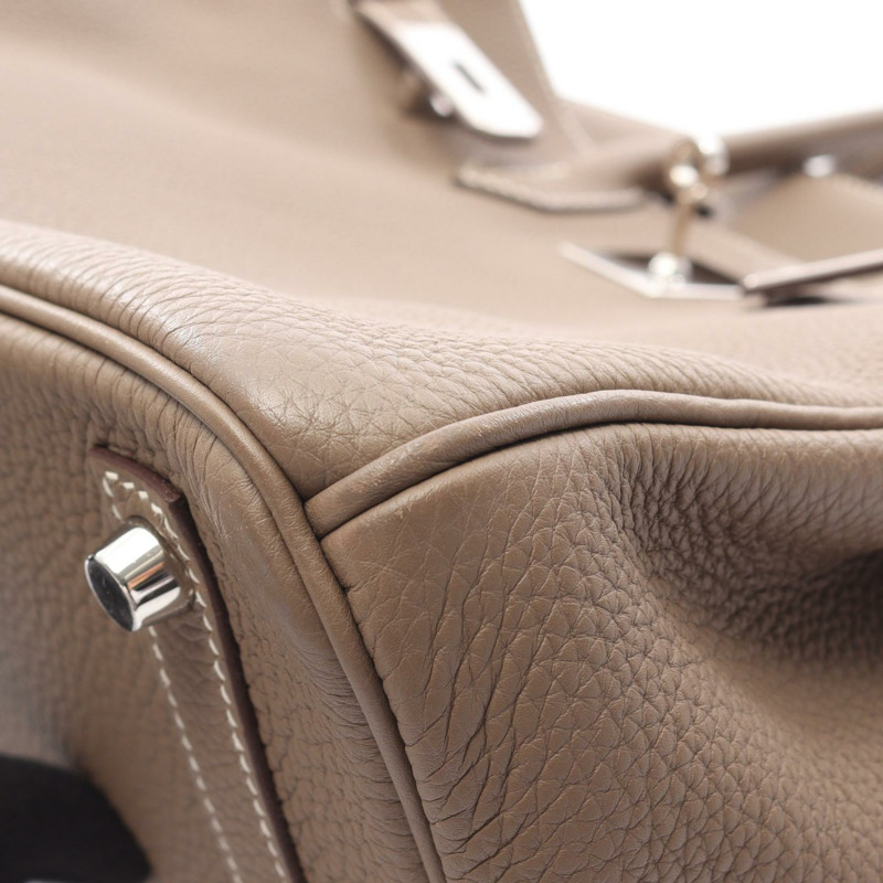 愛馬仕 Birkin 30 手提包,Togo 皮革,灰褐色,二手,女士,帶五金配件-6