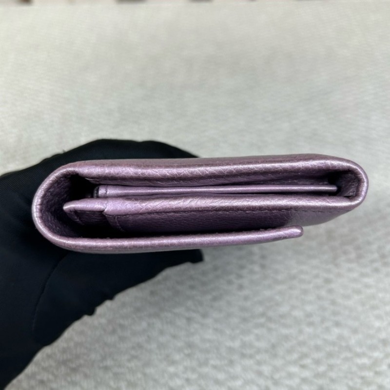 古馳Gucci紫色長款手拿包錢包 卡位多 容量足 攜帶便捷 日常通勤百搭實用-8