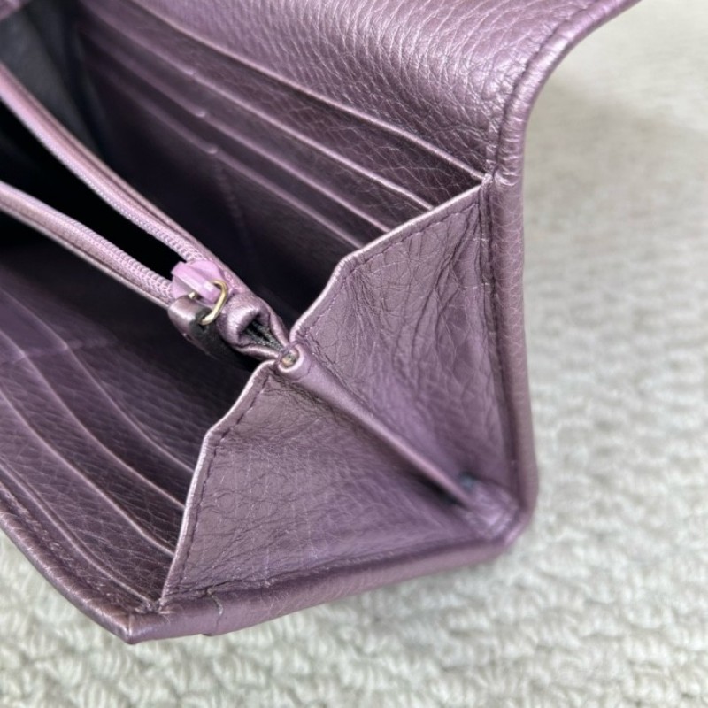 古馳Gucci紫色長款手拿包錢包 卡位多 容量足 攜帶便捷 日常通勤百搭實用-20