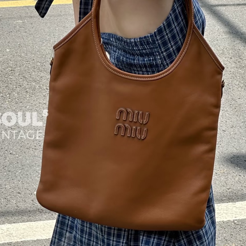 #MIUMIU 缪缪 🍪🍪98新 焦糖色ivy托特包 尺寸35*33-4