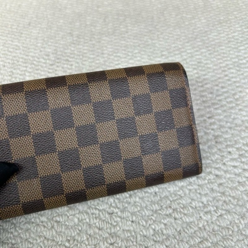 LV路易威登經典棋盤格金豆長款錢包 卡位多 容量大 有拉鍊隔層-2