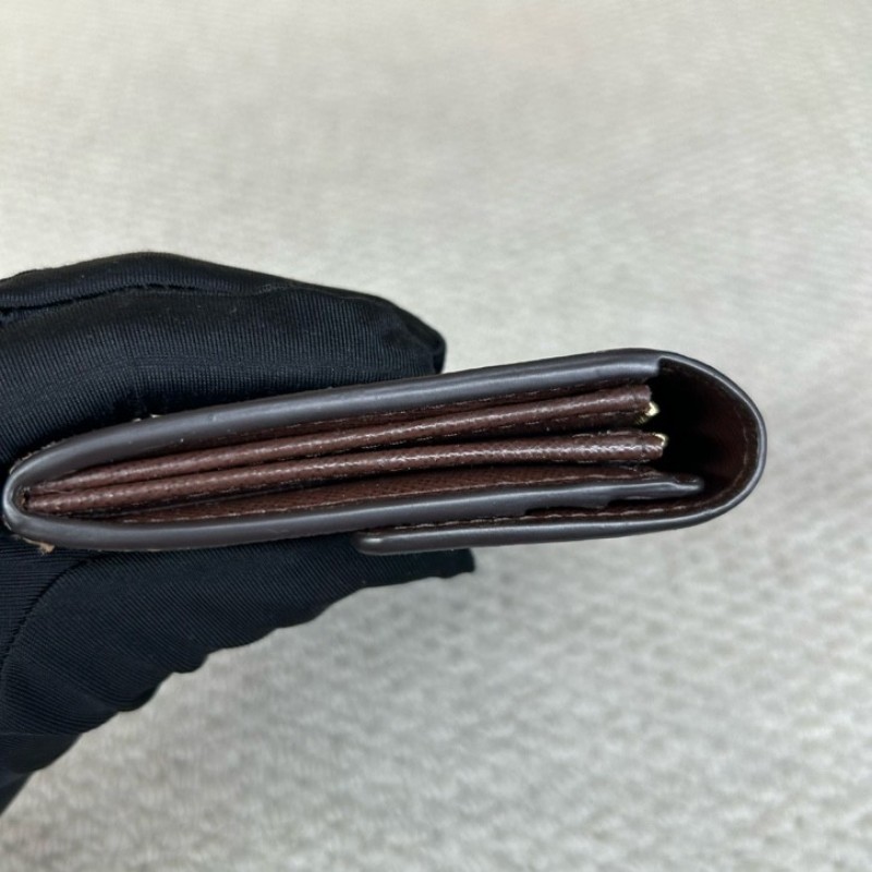 LV路易威登經典棋盤格金豆長款錢包 卡位多 容量大 有拉鍊隔層-7