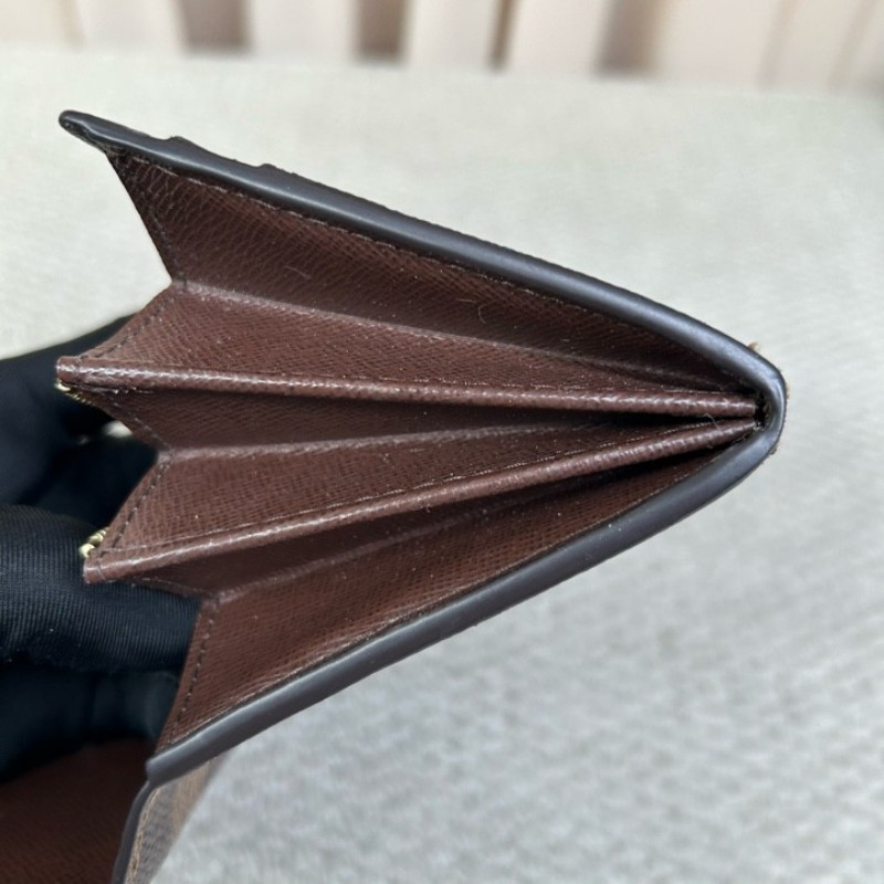 LV路易威登經典棋盤格金豆長款錢包 卡位多 容量大 有拉鍊隔層-14