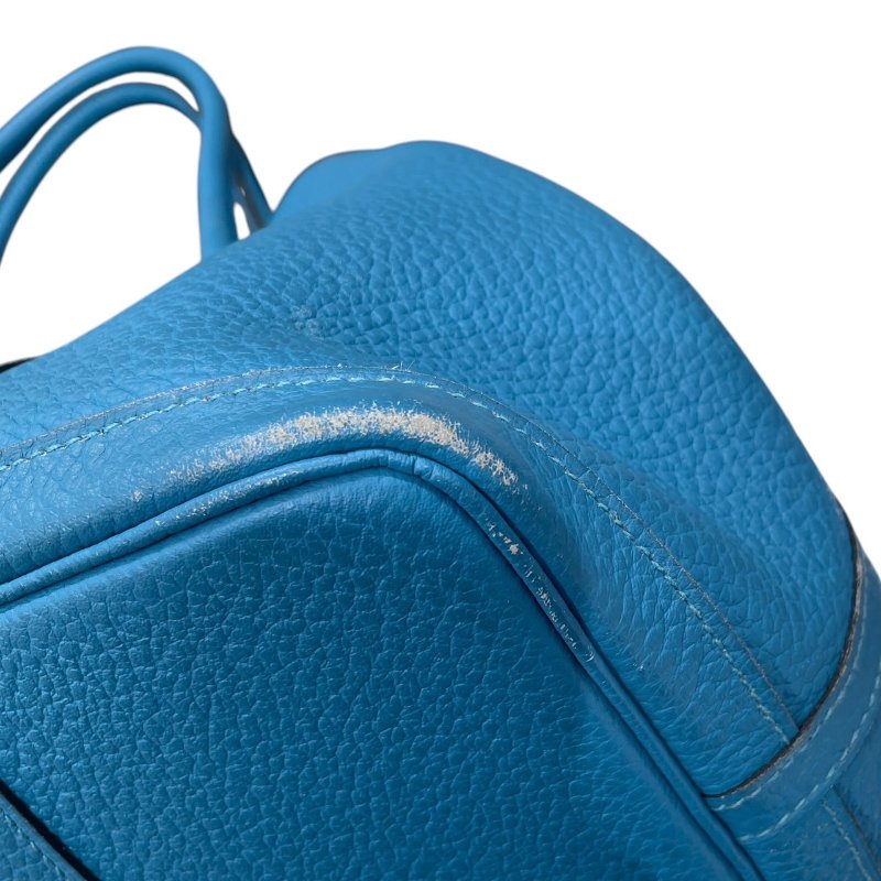 HERMES 愛馬仕 GERDEN PARTY 36 花園包 TOGO 藍色系 銀釦-7