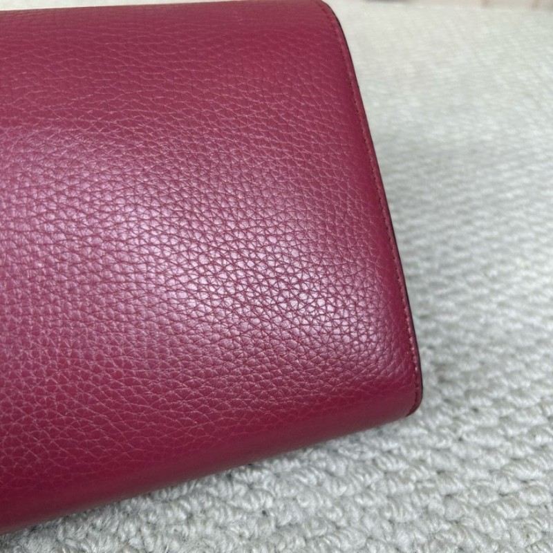 Gucci古馳woc荔枝紋鏈條包 金色雙G 鏈條肩帶 可單肩可斜挎 容量實用 日常通勤百搭-11