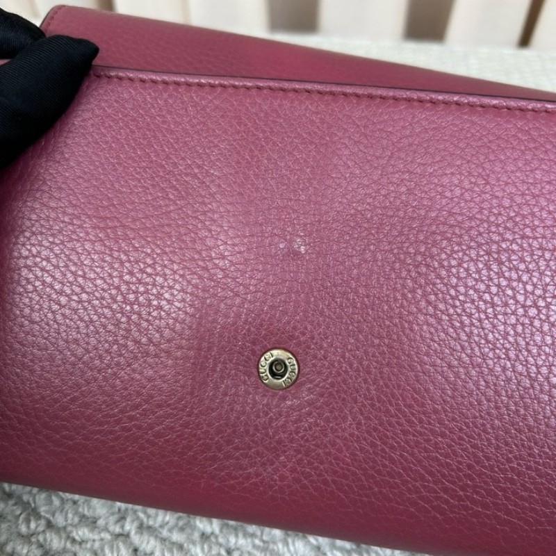 Gucci古馳woc荔枝紋鏈條包 金色雙G 鏈條肩帶 可單肩可斜挎 容量實用 日常通勤百搭-18