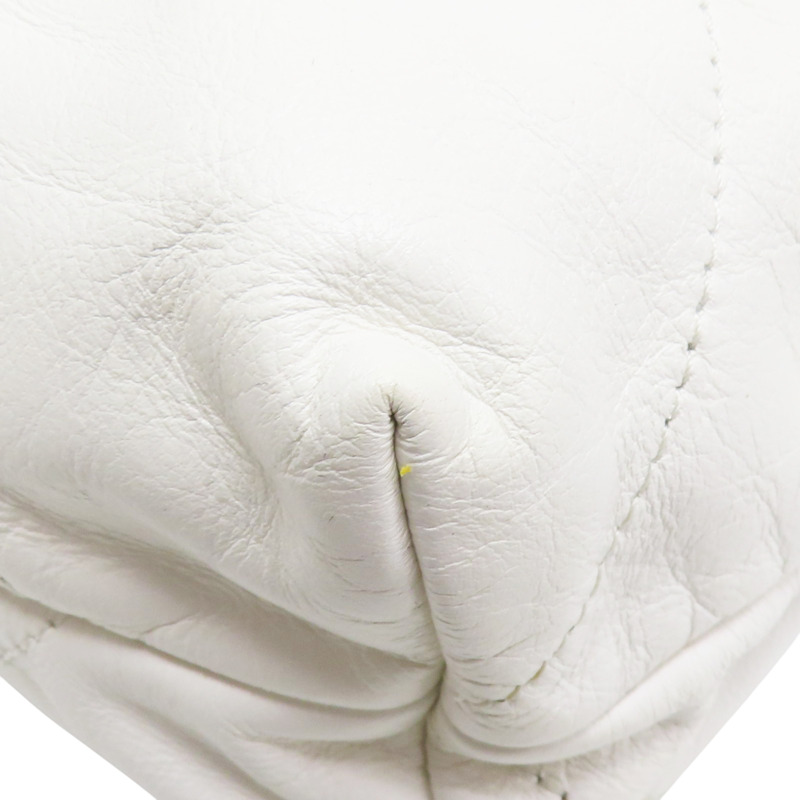 白色 牛皮 22 鍊帶 肩背包 金扣【CHANEL 香奈兒】 AS3261-13