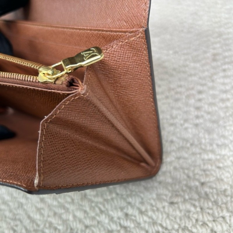 LV路易威登老花長款錢包 經典老花圖案 棕色內裡 金色按扣 卡位多 容量大 日常通勤、出門都很百搭-8