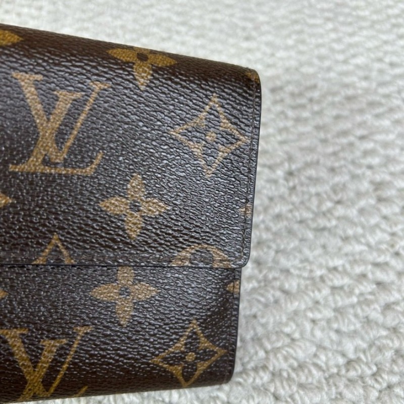 LV路易威登老花長款錢包 經典老花圖案 棕色內裡 金色按扣 卡位多 容量大 日常通勤、出門都很百搭-19