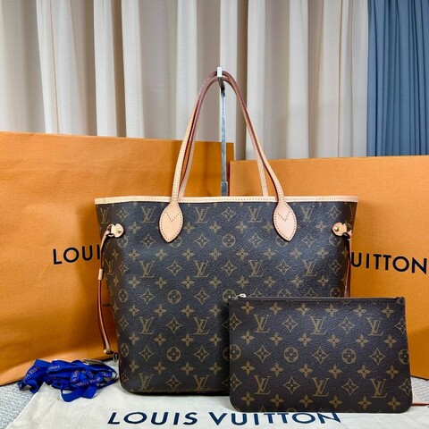 LV路易威登neverfull老花購物袋 有子包 手拎單肩腋下包 萬年經典款 實用大容量 日常出街旅遊度假都Ok